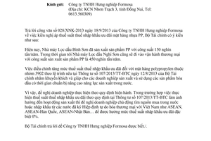 Công văn 15140/BTC-CST 2013 về thuế suất thuế nhập khẩu ưu đãi mặt hàng nhựa PP