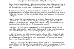 Công văn 3747/TCT-TCCB năm 2013 thực hiện xét khen thưởng người nộp thuế