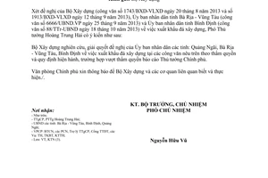 Công văn 9392/VPCP-KTN 2013 về xuất khẩu đá xây dựng do Văn phòng Chính phủ