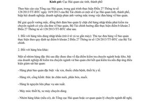 Công văn 15269/BTC-TCHQ hướng dẫn thực hiện Điều 27 Thông tư 128/2013/TT-BTC