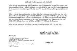 Công văn 6627/TCHQ-GSQL 2013 thực hiện Thông tư 128/2013/TT-BTC