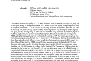 Công văn 17/BCĐTƯVSATTP năm 2013 tăng cường kiểm tra an toàn thực phẩm 2013 2014