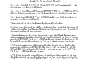 Công văn 6737/TCHQ-TXNK năm 2013 Danh mục rủi ro giá mức giá kiểm tra hải quan