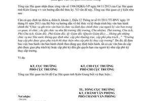 Công văn 6732/TCHQ-VP năm 2013 ghi quyền hạn người ký văn bản hải quan
