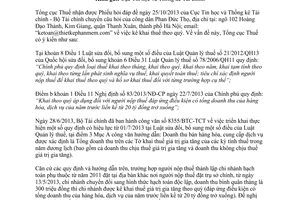 Công văn 3812/TCT-KK khai thuế giá trị gia tăng theo quý 2013