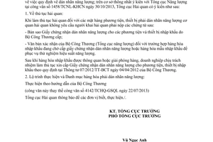 Công văn 6772/TCHQ-GSQL năm 2013 quy định dán nhãn năng lượng hải quan