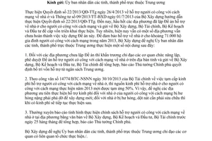 Công văn 2428/BXD-QLN 2013 hỗ trợ người có công cách mạng nhà ở