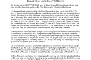 Công văn 10537/BCT-CNNg năm 2013 xuất khẩu sản phẩm Sten đồng sau luyện