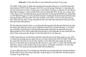 Công văn 7730/BTP-PBGDPL năm 2013 triển khai 09/2013/QĐ-TTg chuẩn tiếp cận pháp luật người dân