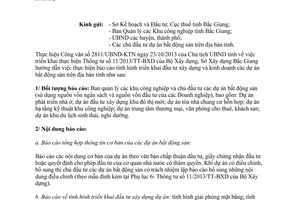 Công văn 1152/SXD-KT&VLXD 2013 hướng dẫn 11/2013/TT-BXD Bắc Giang