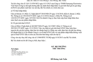 Công văn 16166/BTC-TCHQ năm 2013 chính sách thuế doanh nghiệp chế xuất bán nội địa