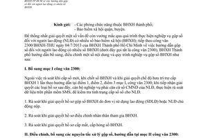 Công văn 4600/BHXH-THU 2013 bổ sung 2300/BHXH-THU hướng dẫn gộp sổ người lao động Hồ Chí Minh
