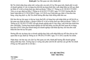 Công văn 16239/BTC-TCHQ năm 2013 sử dụng hóa đơn xuất nhập khẩu tại chỗ