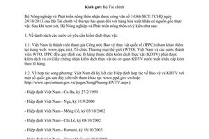 Công văn 4232/BNN-BVTV năm 2013 thủ tục hải quan xuất khẩu hàng nguồn gốc thực vật