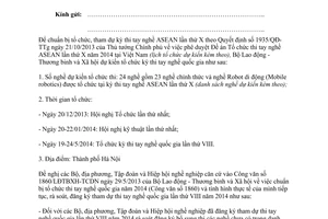 Công văn 4656/LĐTBXH-TCDN năm 2013 đăng ký thi tay nghề quốc gia lần VIII năm 2014