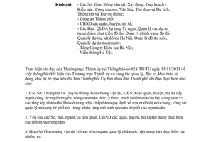 Công văn 9030/UBND-QHXDGT năm 2013 quản lý đầu tư duy trì hè phố Hà Nội
