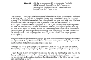 Công văn 16485/BTC-CST năm 2013 thực hiện Nghị quyết 54/2013/QH13 57/2013/QH13