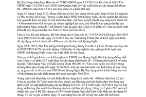 Công văn 2529/BXD-VLXD năm 2013 xuất khẩu đá xây dựng kích thước 60 450 mm Quảng Ngãi