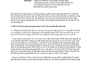 Công văn 239/TA-TKTH năm 2013 báo cáo công tác