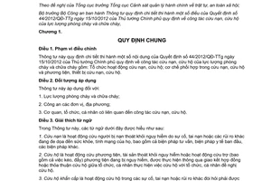 Thông tư 65/2013/TT-BCA hướng dẫn cứu nạn cứu hộ phòng cháy chữa cháy