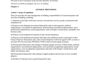 Law on bidding of November 26,2013