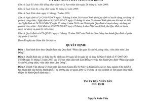 Quyết định 55/2013/QĐ-UBND Phân cấp quản lý cán bộ công viên chức Lâm Đồng