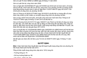 Quyết định 7153/QĐ-UBND Kế hoạch tuyển dụng công chức xã phường thị trấn Hà Nội năm 2013