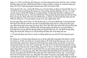 Thông báo 139/TB-BTTTT năm 2013 kết luận buổi làm việc đoàn đại biểu UBND Hà Tĩnh