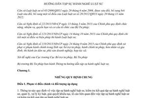 Thông tư 19/2013/TT-BTP hướng dẫn tập sự hành nghề luật sư