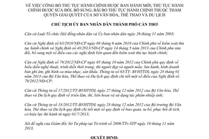 Quyết định 3774/QĐ-UBND năm 2013 thủ tục hành chính Sở Văn hóa Thể thao Du lịch Cần Thơ