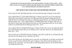 Quyết định 6284/QĐ-UBND năm 2013 Kế hoạch đào tạo cán bộ công viên chức Hồ Chí Minh