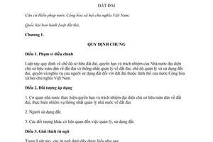 Luật đất đai 2013