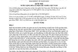 Nghị quyết 68/2013/QH13 đẩy mạnh thực hiện chính sách pháp luật bảo hiểm y tế toàn dân