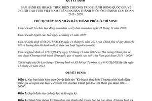 Quyết định 6328/QĐ-UBND năm 2013 Chương trình hành động quốc gia người cao tuổi Hồ Chí Minh