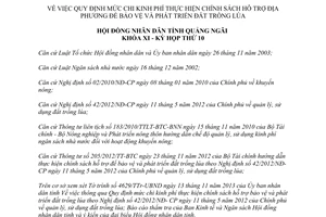 Nghị quyết 27/2013/NQ-HĐND kinh phí hỗ trợ địa phương bảo vệ phát triển đất trồng lúa Quảng Ngãi