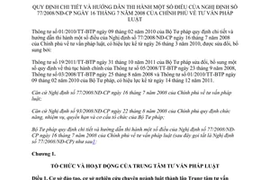 Văn bản hợp nhất 8025/VBHN-BTP năm 2013 hướng dẫn Nghị định 77/2008/NĐ-CP tư vấn pháp luật