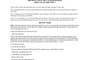 Nghị quyết 14/2013/NQ-HĐND nhiệm vụ phát triển kinh tế xã hội năm 2014 Bình Định