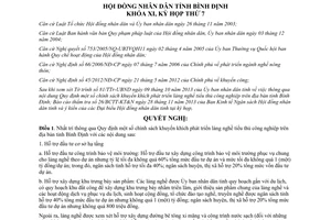 Nghị quyết 20/2013/NQ-HĐND chính sách khuyến khích phát triển làng nghề tiểu thủ công nghiệp Bình Định