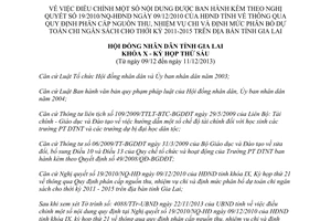 Nghị quyết 84/2013/NQ-HĐND phân cấp thu chi định mức dự toán chi ngân sách 2011 2015 Gia Lai