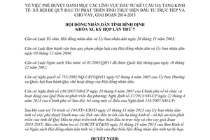 Nghị quyết 21/2013/NQ-HĐND Danh mục đầu tư hạ tầng kinh tế xã hội Bình Định