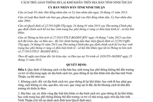 Quyết định 82/2013/QĐ-UBND khoảng cách địa bàn học sinh không thể đến trường Ninh Thuận