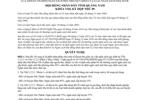 Nghị quyết 93/2013/NQ-HĐND sửa đổi 167/2010/NQ-HĐND phân cấp thu chi phân bổ chi ngân sách Quảng Nam