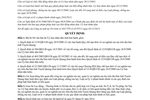 Quyết định 31/2013/QĐ-UBND năm 2013 bãi bỏ văn bản Tuyên Quang