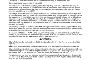 Nghị quyết 128/2013/NQ-HĐND phê chuẩn phương án giá các loại đất Lạng Sơn 2014