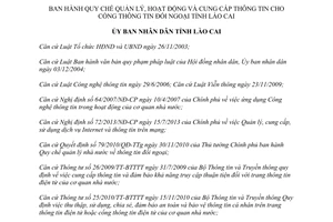 Quyết định 49/2013/QĐ-UBND Quy chế quản lý cung cấp thông tin Cổng thông tin đối ngoại Lào Cai
