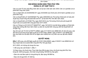 Nghị quyết 99/2013/NQ-HĐND bổ sung 27/2011/NQ-HĐND Bảo vệ Phát triển rừng Phú Yên 2011 2020