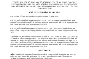 Quyết định 4435/QĐ-UBND năm 2013 Nâng cao chất lượng giáo dục đào tạo miền núi Thanh Hóa