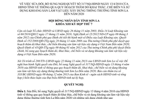Nghị quyết 60/NQ-HĐND năm 2013 khai thác chế biến sử dụng khoáng sản làm vật liệu xây dựng Sơn La