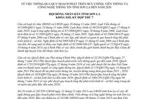 Nghị quyết 62/NQ-HĐND năm 2013 phát triển Bưu chính Viễn thông Công nghệ thông tin Sơn La đến 2020