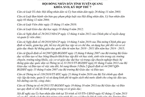 Nghị quyết 34/2013/NQ-HĐND chính sách giảng viên trình độ cao Trường Đại học Tân Trào Tuyên Quang